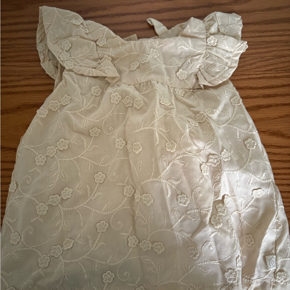 Elegant Cream Kids Formal Dress